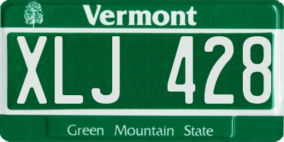 VT license plate XLJ428