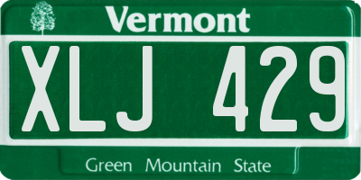 VT license plate XLJ429