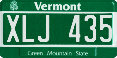 VT license plate XLJ435