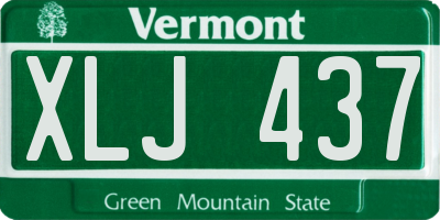VT license plate XLJ437
