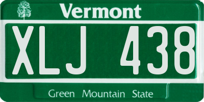 VT license plate XLJ438