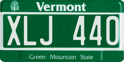 VT license plate XLJ440