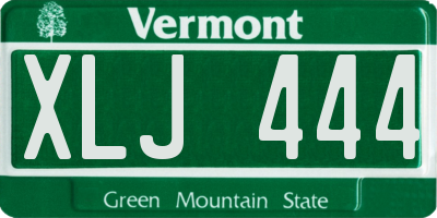 VT license plate XLJ444