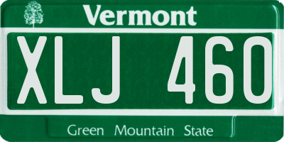 VT license plate XLJ460