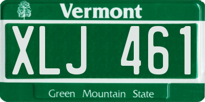 VT license plate XLJ461