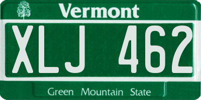 VT license plate XLJ462