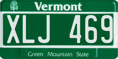VT license plate XLJ469