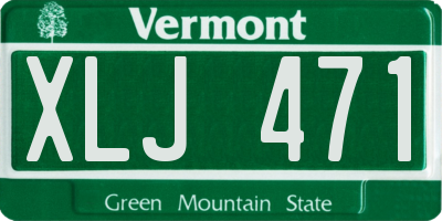 VT license plate XLJ471