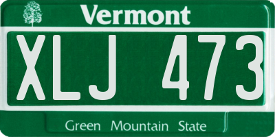 VT license plate XLJ473