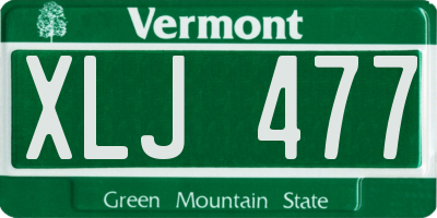 VT license plate XLJ477