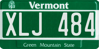 VT license plate XLJ484