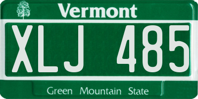 VT license plate XLJ485