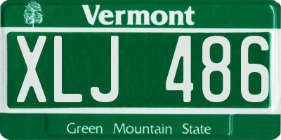 VT license plate XLJ486