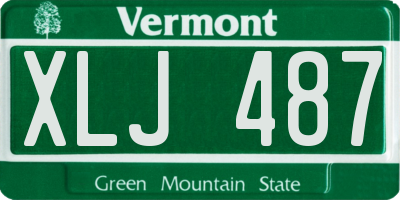 VT license plate XLJ487