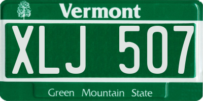 VT license plate XLJ507