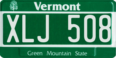 VT license plate XLJ508