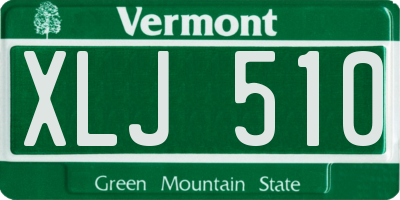 VT license plate XLJ510