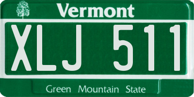 VT license plate XLJ511