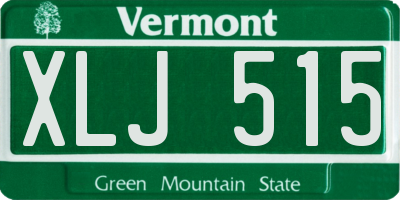 VT license plate XLJ515