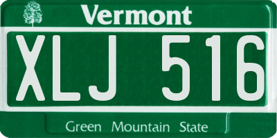 VT license plate XLJ516