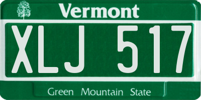 VT license plate XLJ517