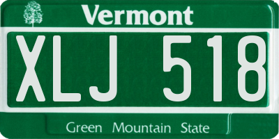 VT license plate XLJ518