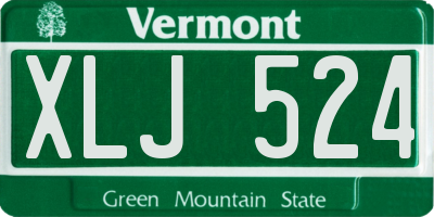 VT license plate XLJ524