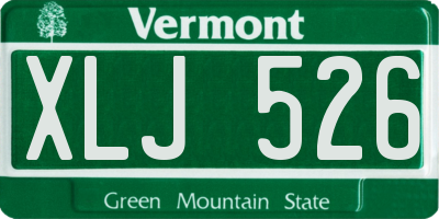 VT license plate XLJ526