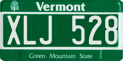 VT license plate XLJ528