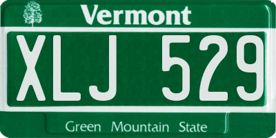 VT license plate XLJ529