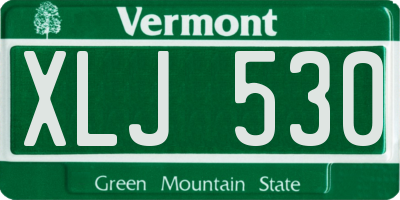 VT license plate XLJ530