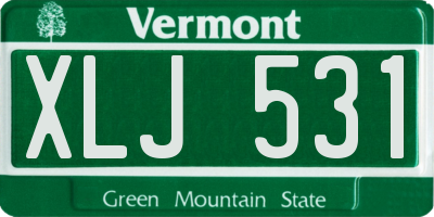 VT license plate XLJ531