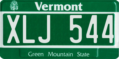VT license plate XLJ544