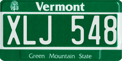 VT license plate XLJ548