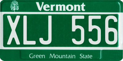 VT license plate XLJ556