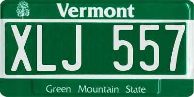 VT license plate XLJ557
