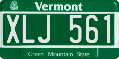 VT license plate XLJ561