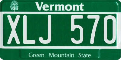 VT license plate XLJ570