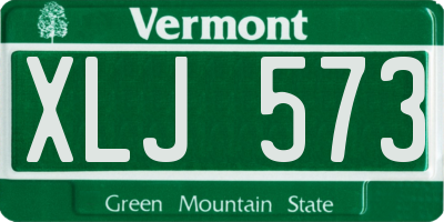 VT license plate XLJ573