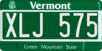 VT license plate XLJ575