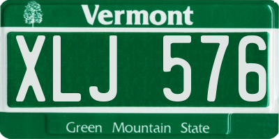 VT license plate XLJ576
