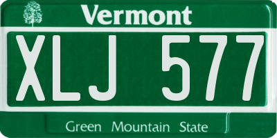 VT license plate XLJ577