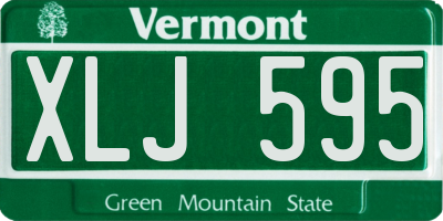 VT license plate XLJ595