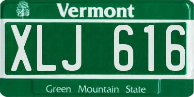 VT license plate XLJ616