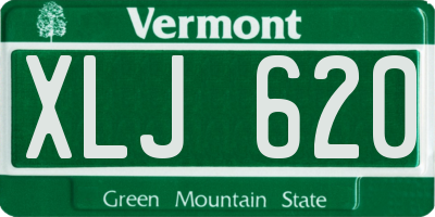 VT license plate XLJ620