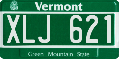 VT license plate XLJ621