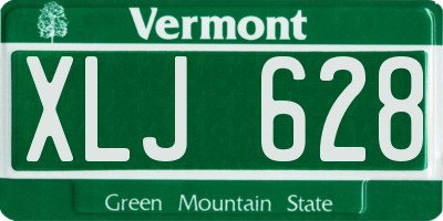 VT license plate XLJ628