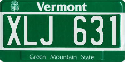 VT license plate XLJ631