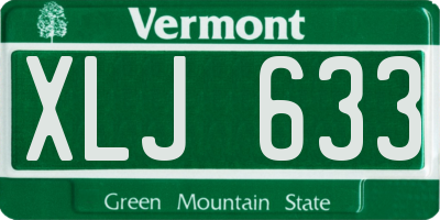 VT license plate XLJ633