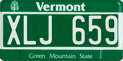 VT license plate XLJ659